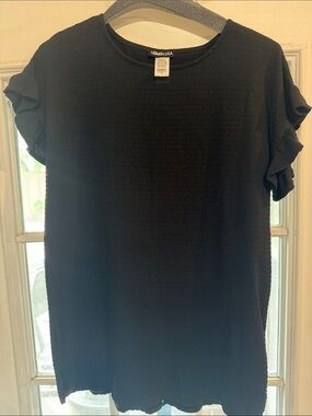HEIMISH USA Black Short Sleeve Textured Tee